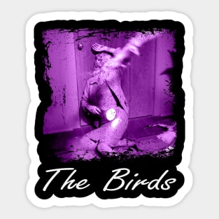 Squawking Horror The Birds Cinematic Thrills Shirt Sticker